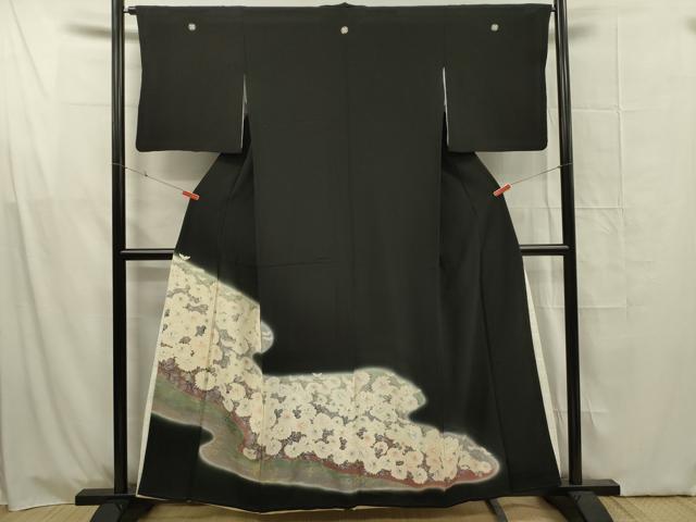 平和屋着物■豪華黒留袖 菊尽くし 暈し染め 正絹 逸品 DABG1606ya