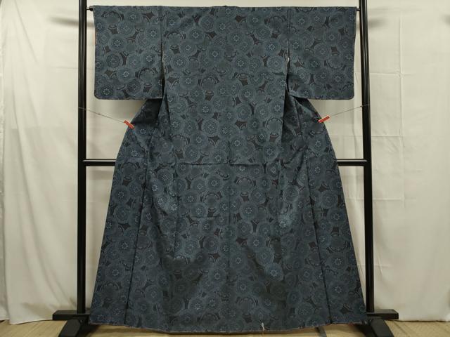平和屋着物■上質な紬 正倉院花文 正絹 逸品 未使用 DABG1619ya