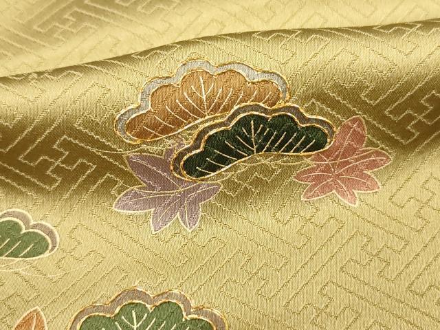 平和屋着物■訪問着 駒刺繍 花松文 金彩 正絹 逸品 DABG1624ya