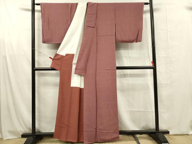 平和屋着物■江戸小紋 鮫小紋柄 鬼しぼ縮緬 正絹 逸品 DABG1626ya