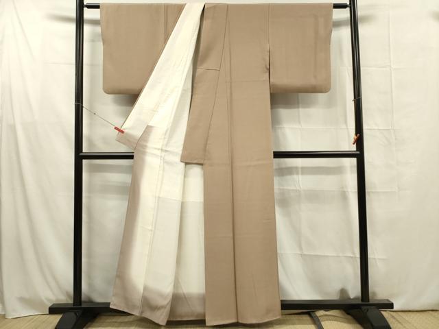 平和屋着物■江戸小紋 草木染 鮫小紋柄 反端付き 正絹 逸品 DABG1631ya