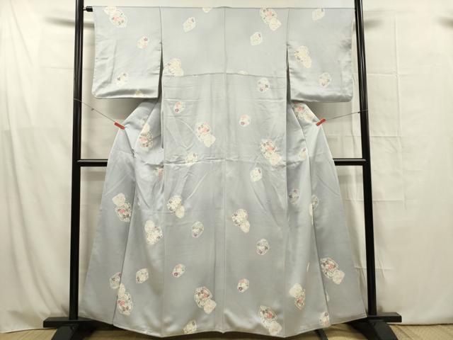 平和屋着物■上質な小紋 草花文 正絹 逸品 DABG1651ya