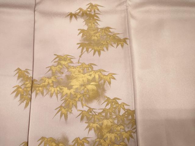 平和屋着物■訪問着 笹の葉文 暈し染め 金彩 正絹 逸品 DABG1668ya