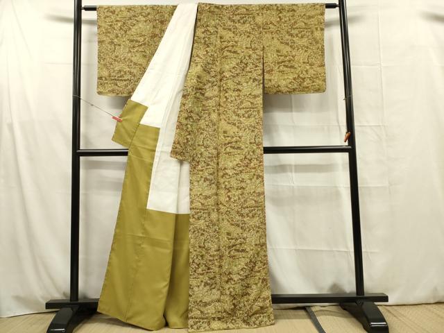 平和屋着物■上質な小紋 霞文 正絹 逸品 未使用 DABG1702ya