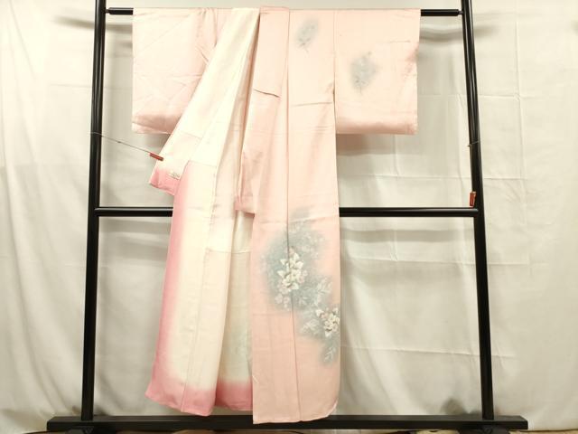 平和屋着物■訪問着 刺繍 草花文 暈し染め 金彩 やまと誂製 正絹 逸品 DABG1710ya