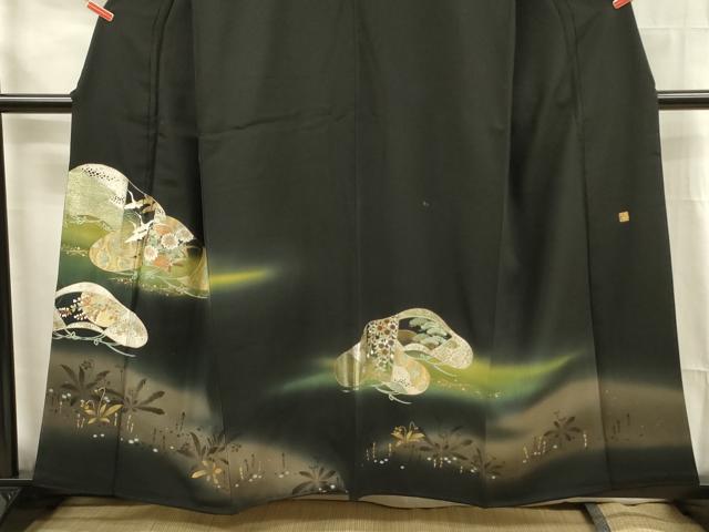 平和屋着物■豪華黒留袖 泰常 和様吉祥文様 暈し染め 金彩 正絹 逸品 DABG1711ya
