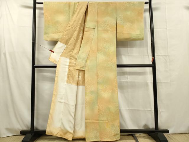 平和屋着物■上質な小紋 舞花文 暈し染め 正絹 逸品 DABG1714ya