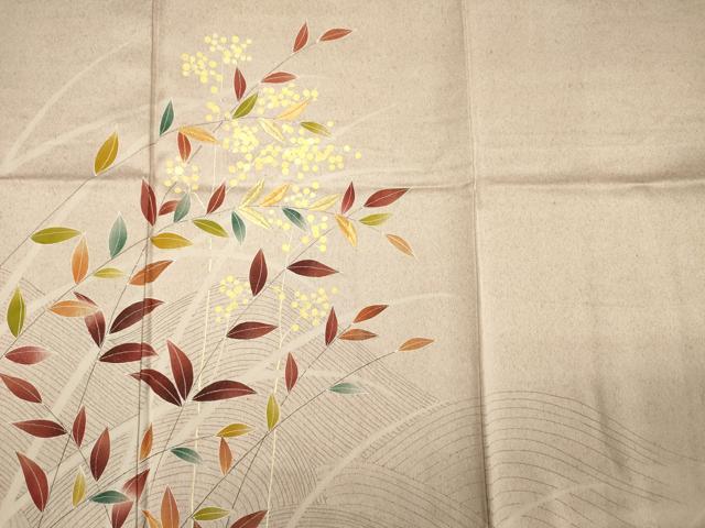 平和屋着物■訪問着 刺繍 枝花文 正絹 逸品 DABG1715ya