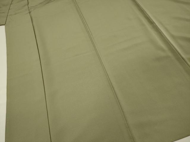 平和屋着物■上質な色無地 山葵色 正絹 逸品 DABG1721ya