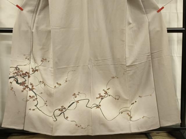 平和屋着物■訪問着 手描き 蔦の葉文 暈し染め 金彩 正絹 逸品 DABG1736ya