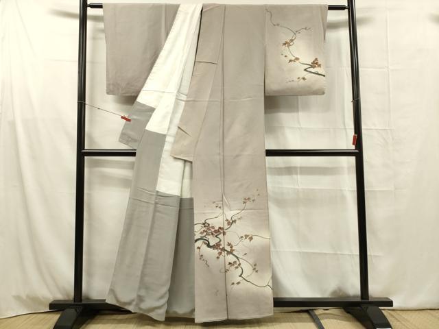 平和屋着物■訪問着 手描き 蔦の葉文 暈し染め 金彩 正絹 逸品 DABG1736ya