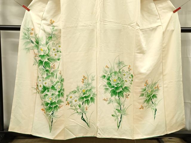 平和屋着物■訪問着 草花文 正絹 逸品 DABG1739ya
