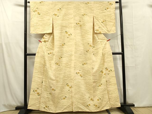 平和屋着物■上質な小紋 菊芝文 正絹 逸品 DABG1741ya