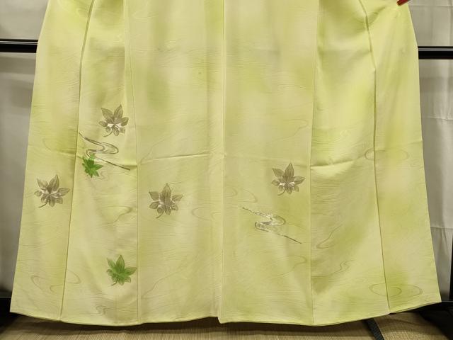 平和屋着物■訪問着 総刺繍 駒刺繍 舞楓文 暈し染め 正絹 逸品 DABG1742ya