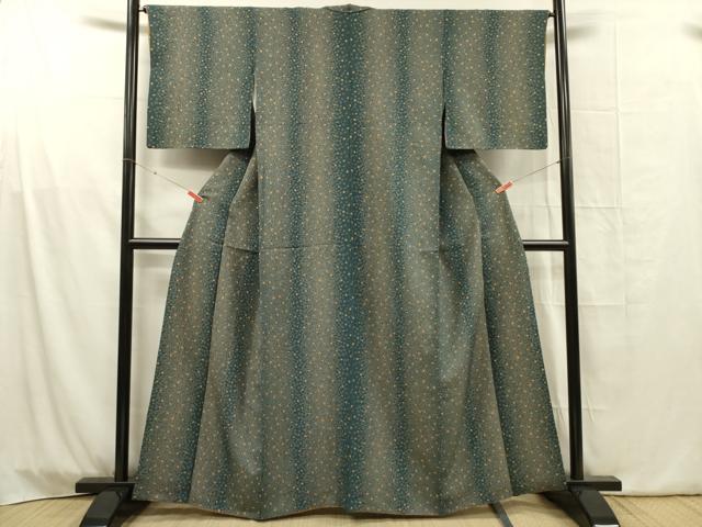 平和屋着物■上質な小紋 抽象間道 正絹 逸品 DABG1744ya