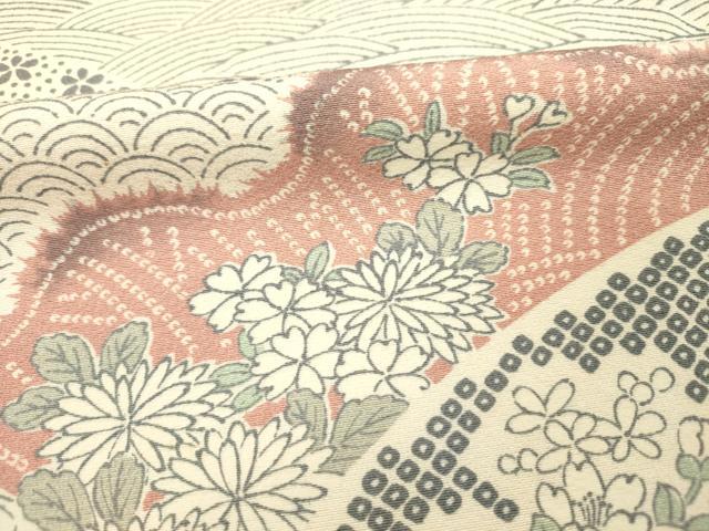 平和屋着物■上質な小紋 吉祥花文 さが美扱い 正絹 逸品 DABG1753ya