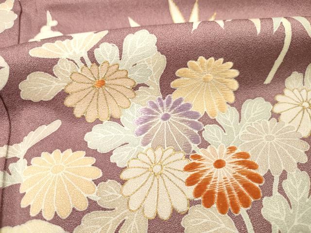 平和屋着物■豪華色留袖 刺繍 飛鶴花文 金彩 正絹 逸品 DABG1754ya