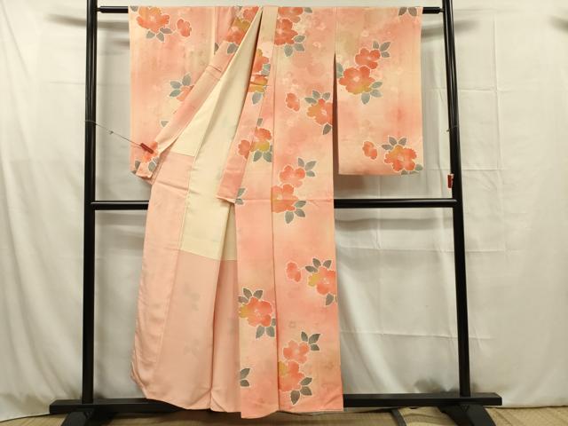 平和屋着物■上質な小紋 地紋起こし 舞花文 暈し染め 正絹 逸品 DABG1763ya