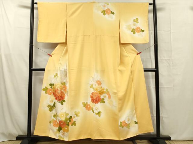平和屋着物■訪問着 駒刺繍 草花文 暈し染め 金彩 正絹 逸品 DABG1765ya
