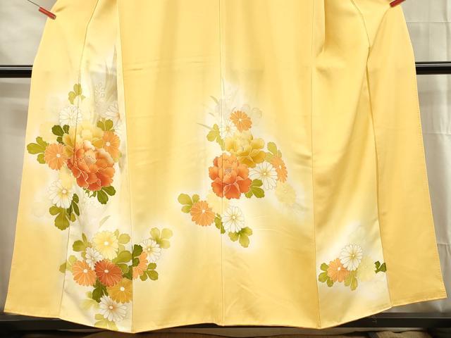 平和屋着物■訪問着 駒刺繍 草花文 暈し染め 金彩 正絹 逸品 DABG1765ya