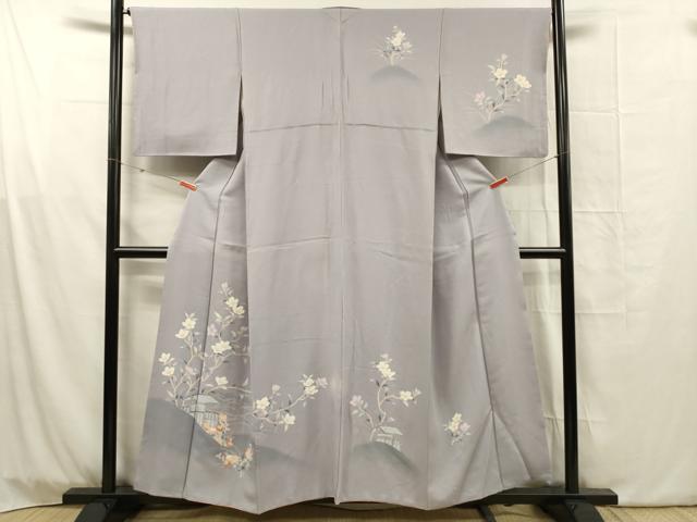 平和屋着物■訪問着 友禅 風景枝花文 正絹 逸品 DABG1766ya