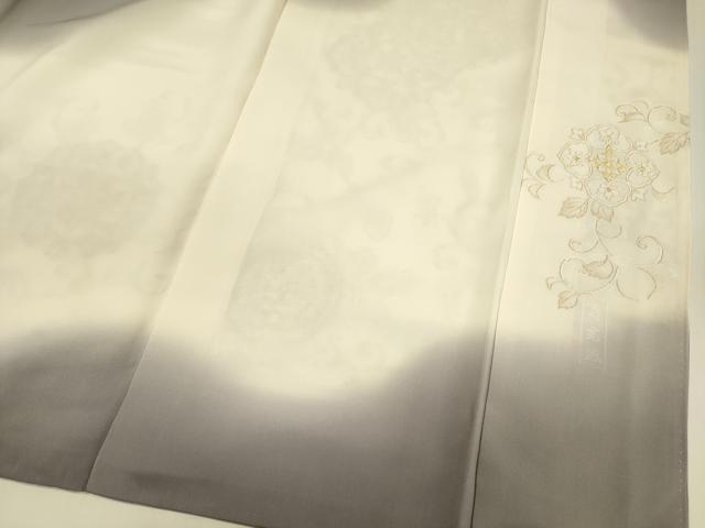平和屋着物■豪華色留袖 寿光織 更紗花蝶文 暈し染め 金糸 正絹 逸品 DABG1768ya