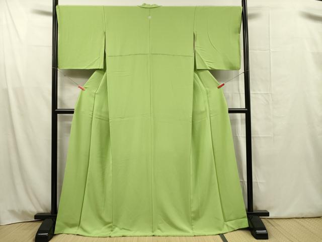 平和屋着物■上質な色無地 青丹色 正絹 逸品 DABG1774ya