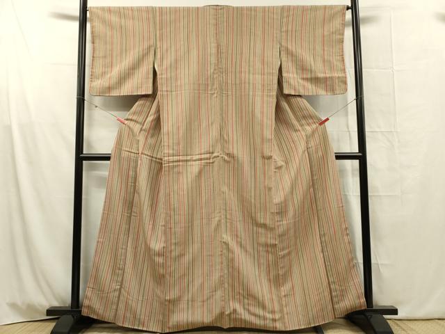 平和屋着物■上質な紬 縞 正絹 逸品 DABG1779ya