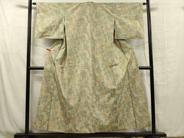 平和屋着物■本場大島紬 7マルキ 色紙重ね花文 正絹 逸品 DABG1784ya