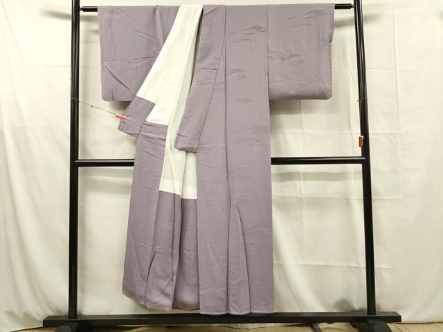 平和屋着物■上質な色無地 亀甲霞地紋 薄葡萄色 正絹 逸品 DABG1793ya