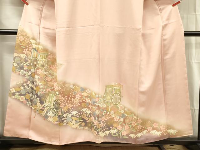 平和屋着物■豪華色留袖 御所車花文 宝尽くし 暈し染め 金彩 正絹 逸品 DABG1800ya