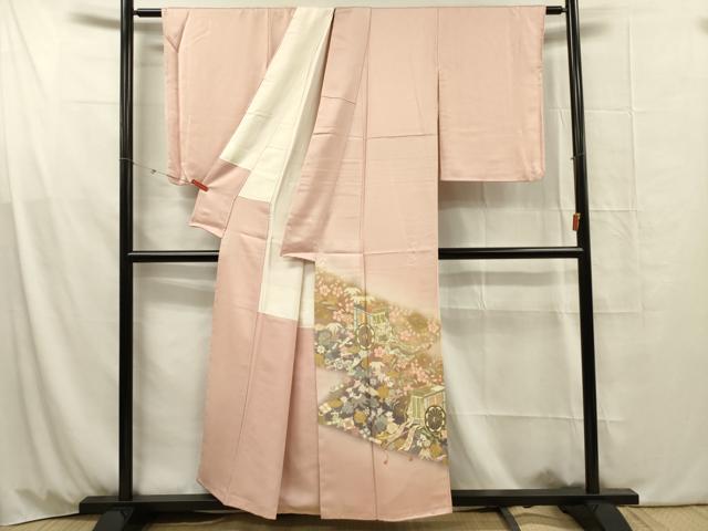 平和屋着物■豪華色留袖 御所車花文 宝尽くし 暈し染め 金彩 正絹 逸品 DABG1800ya