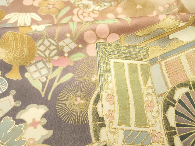 平和屋着物■豪華色留袖 御所車花文 宝尽くし 暈し染め 金彩 正絹 逸品 DABG1800ya