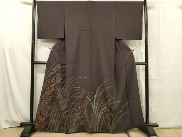 平和屋着物■豪華色留袖 刺繍 芒 ススキ 金彩 正絹 逸品 DABG1807ya