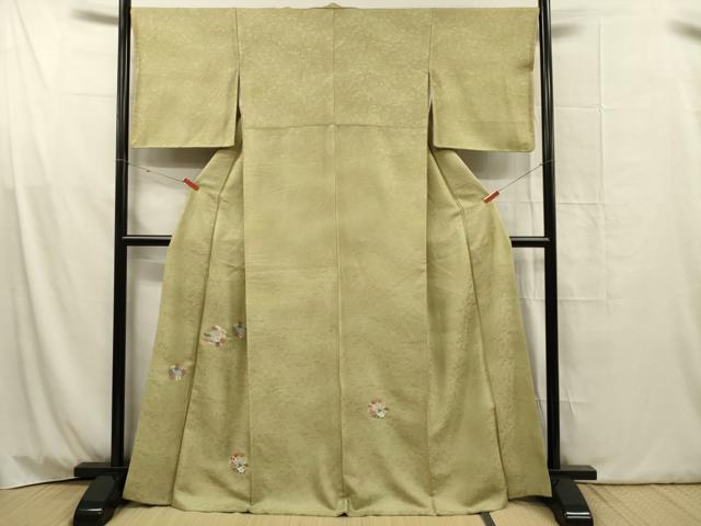 平和屋着物■中国三大刺繍 スワトウ刺繍 汕頭刺繍 総刺繍 色留訪問着 草花丸文 暈し染め 正絹 逸品 DABG1822ya