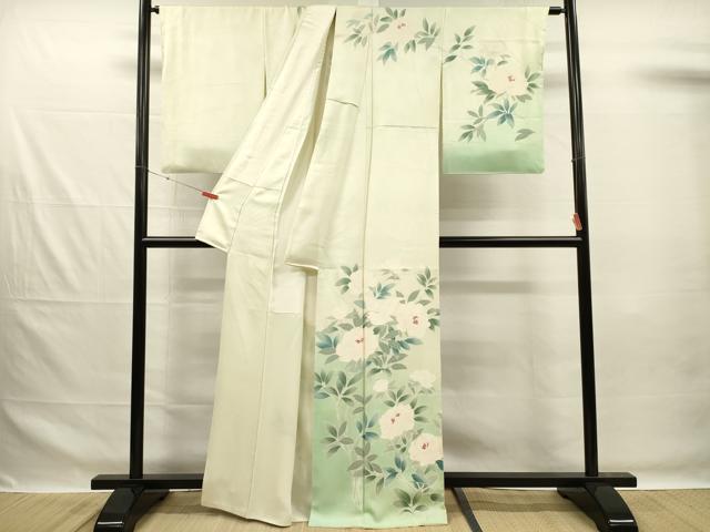 平和屋着物■訪問着 刺繍 花鳥文 暈し染め 金糸 正絹 逸品 DABG1983ya