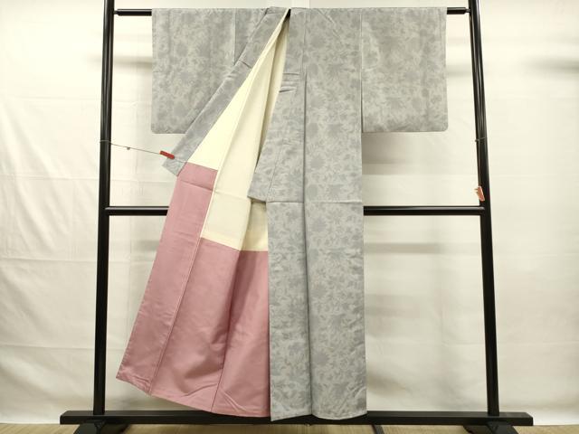 平和屋着物■本場大島紬 更紗花唐草文 正絹 逸品 DABG1988ya