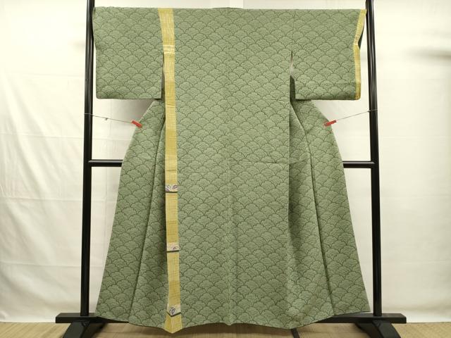 平和屋着物■訪問着 切嵌 辻が花 雪芝青海波 正絹 逸品 DABG1993ya