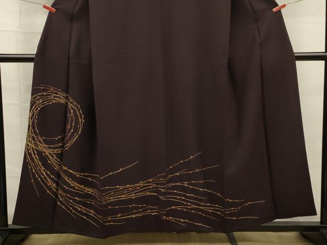 平和屋着物■訪問着 枝葉文 金彩 正絹 逸品 DABG2000ya