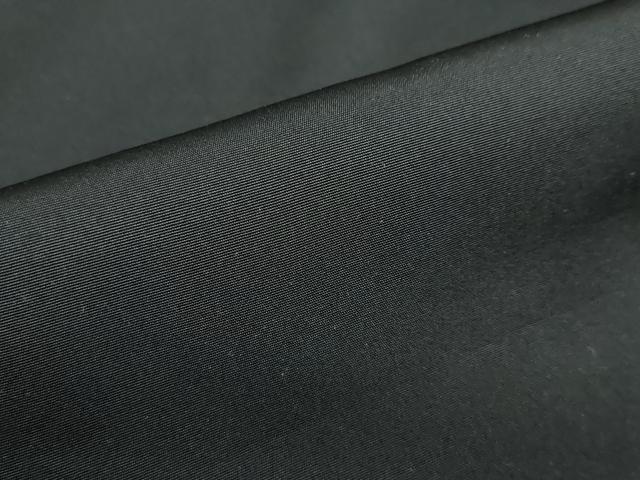 平和屋着物●男性 黒紋付 長羽織セット 羽裏:一富士二鷹三茄子 キングサイズ 正絹 逸品 DABG2098ud