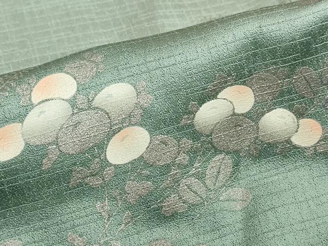 平和屋着物●訪問着 刺繍 草花丸文 暈し染め 銀彩 ますいわ屋扱い 正絹 逸品 DABG2107ud