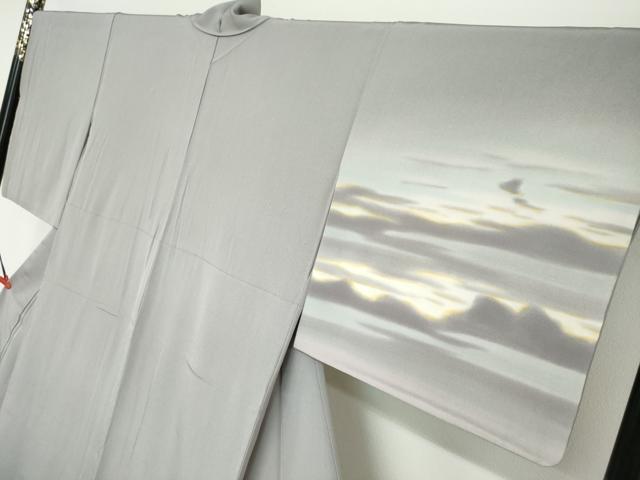 平和屋着物●染色作家 青野保夫 訪問着 風景文 暈し染め 正絹 逸品 DABG2120ud