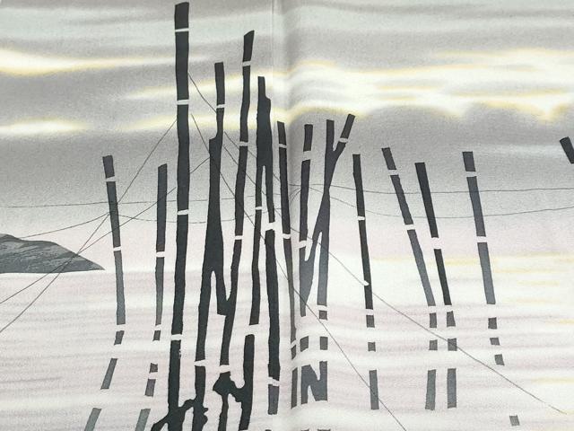 平和屋着物●染色作家 青野保夫 訪問着 風景文 暈し染め 正絹 逸品 DABG2120ud