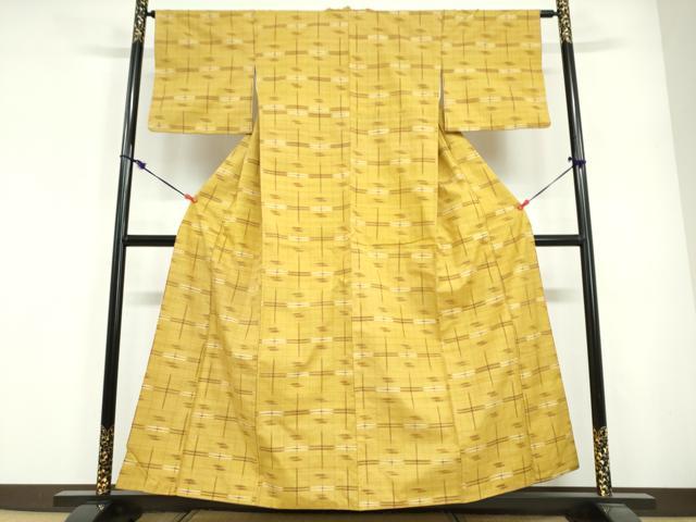平和屋着物●上質な紬 絣文様 伊勢丹扱い 正絹 逸品 DABG2135ud