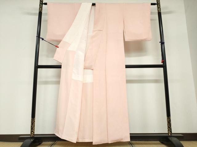 平和屋着物●上質な色無地 虹色 鬼しぼ縮緬 正絹 逸品 DABG2145ud