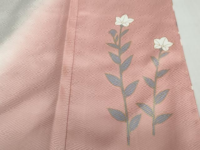 平和屋着物●訪問着 草花文 暈し染め 金彩 小田急百貨店扱い 正絹 逸品 未使用 DABG2151ud