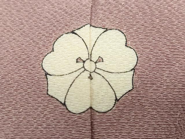 平和屋着物●洗える最高級着物 <英>はなぶさ謹製 色無地 胡桃染色 洗える着物 DABG2182ud