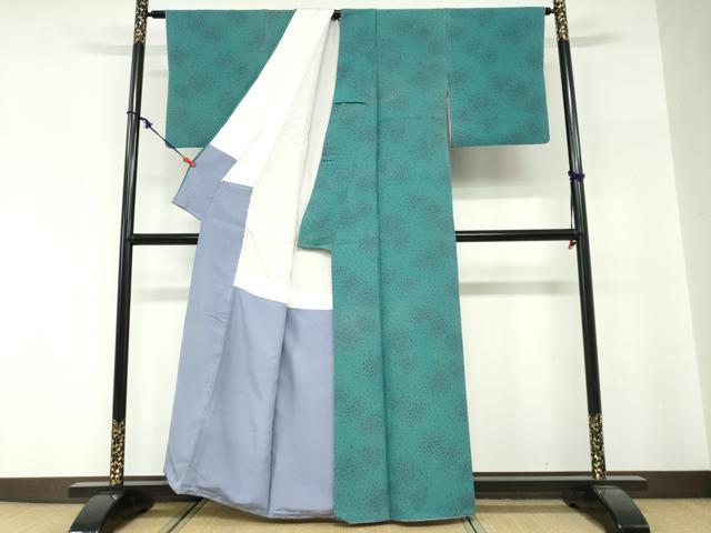 平和屋着物●世界的人形師 辻村寿三郎 ジュサブロー 小紋 舞花文 ゑり善扱い 正絹 逸品 DABG2184ud