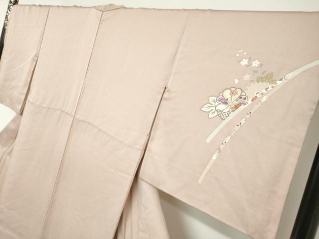 平和屋着物●西陣 京の名門 じゅらく謹製 帝王紫 訪問着 刺繍 熨斗草花文 金彩 正絹 逸品 DABG2190ud