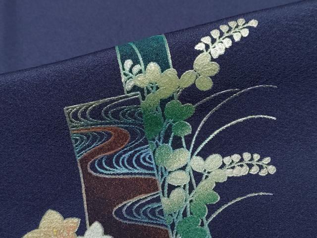 平和屋着物●金彩友禅 卓越技能者・名工・和田光正 訪問着 短冊草花文 金彩 正絹 逸品 DABG2193ud